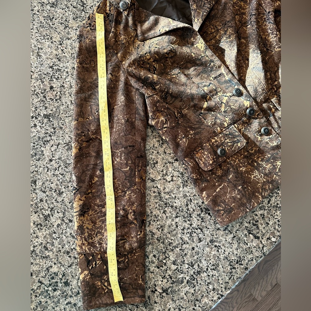 Anthracite Ladies Blazer Tweed Paisley Textured Camouflage Size 12 Women - Picture 12 of 14